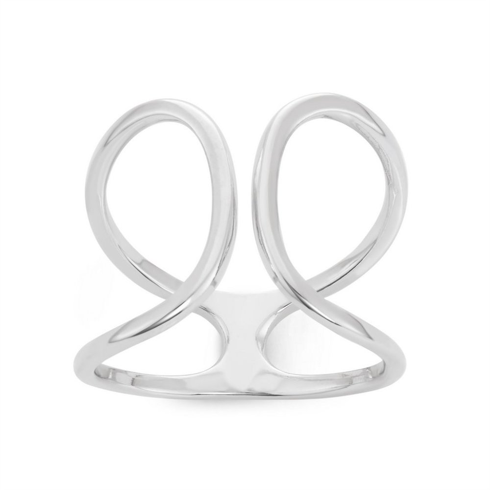 Sterling Silver Wide Open Loopy Ring